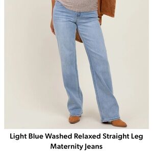 Pinkblush Maternity Light Blue Straight-Leg Jeans